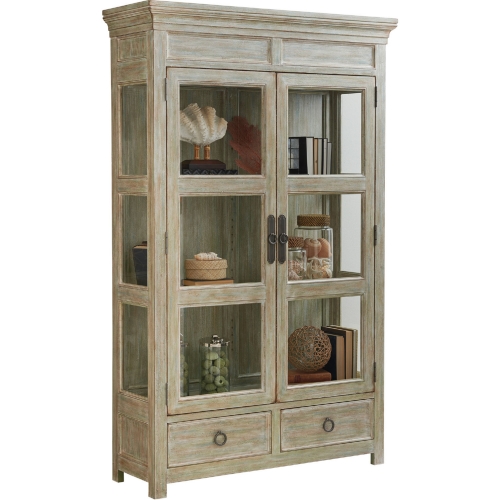 Sanctuary Curio China Cabinet in Palmetto Finish Wood & Glass