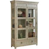 Sanctuary Curio China Cabinet in Palmetto Finish Wood & Glass