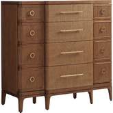 Remington Gentleman's Chest in Tan Wood, Rattan & Raffia