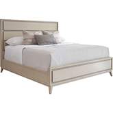 Ashbourne Queen Panel Bed in Sand & Shadow Finish Wood