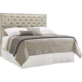Sag Harbor King Ca King Headboard in Oyster Shell Wood & Gray Ivory Fabric