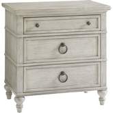 Cedarhurst 3 Drawer Nightstand in Oyster Shell Finish Wood