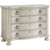 Bridgeport 4 Drawer Bachelors Chest in Oyster Shell Finish Wood