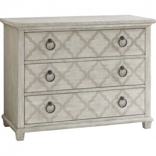 Brookhaven 3 Drawer Hall Chest in Oyster Shell Wood