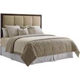 Casa Del Mar King Headboard in Hazelnut Fabric & Mocha Cherry