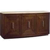 Mariposa Buffet in Silver Travertine & Wood
