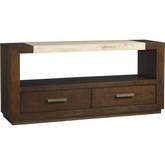 Estrada Console Buffet in Silver Travertine & Wood
