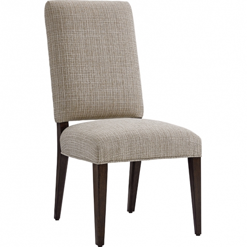 Sierra Dining Chair in Ivory Taupe Fabric & Mocha Cherry (Set of 2)