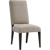 Sierra Dining Chair in Ivory Taupe Fabric & Mocha Cherry (Set of 2)