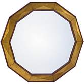 Savoy Round Mirror in Burnished Gold Leaf