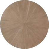 Rendezvous 60" Round Dining Table Top in Radial Taupe Gray Wood
