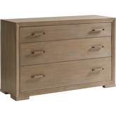 Barwick 3 Drawer Hall Chest in Taupe Gray Wood