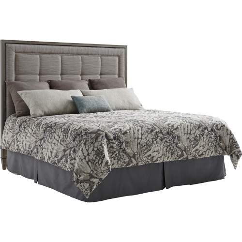 St. Tropez King Headboard in Silver Gray Fabric