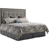 St. Tropez King Headboard in Silver Gray Fabric