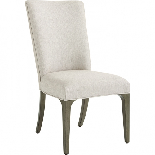 Bellamy Dining Chair in Silver Gray Fabric & Wood (Set of 2)