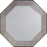 Latour Octagonal Mirror in Silver Leaf Finish & Charcoal Gray