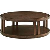 Stinson Round Cocktail Table in Walnut Finish