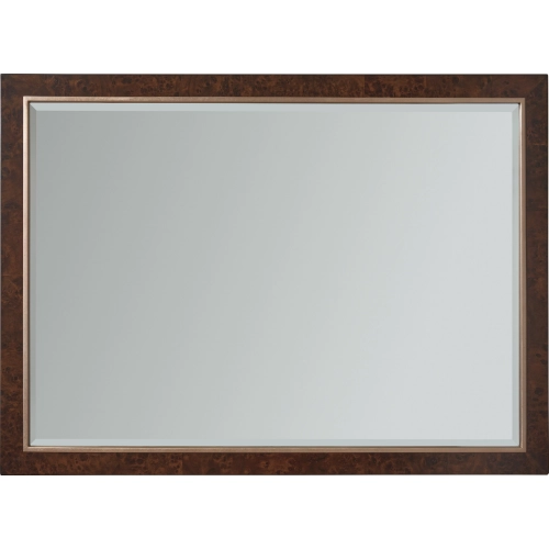 Barnett 52" Mirror in Walnut Burl & Rose Gold over Silver Leaf