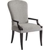 Schuler Dining Arm Chair in Gray Fabric & Wilshire Gray Wood (Set of 2)