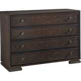 Westside Hall Chest in White Ash Burl Veneer