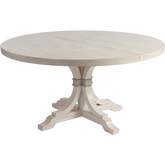 Magnolia 60" Round to 80" Oval Dining Table in Sailcloth Finish