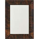 Park Meadows Mirror in Mocha Wood, Leather & Bronze