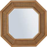 Thalia Octagonal Mirror in Nutmeg Brown Finish & Cane