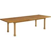 Sycamore 84" Extention Dining Table in Nutmeg Brown Finish