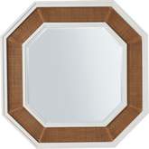 Thalia Octagonal Mirror in Linen White Finish & Cane
