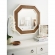 Thalia Octagonal Mirror in Linen White Finish & Cane