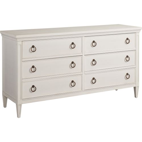 Hobie Double Dresser in Linen White Finish