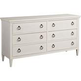 Hobie Double Dresser in Linen White Finish