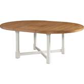 Capistrano 58" Ext Dining Table in Nutmeg Brown & Linen White
