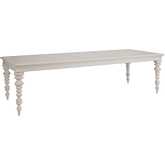 Palazzo 88" Extention Dining Table in Polo Mallet White Finish Wood