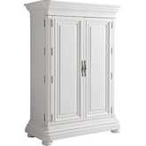Grand Villa Cabinet in Polo Mallet White Finish Wood
