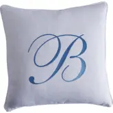 Barclay Butera Monogram 20" Throw Pillow in White Fabric