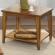 Lake House Lamp End Table in Oak Finish