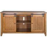 Lake House 60" TV Stand Console in Oak Finish