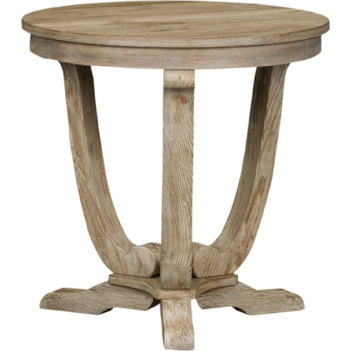 Greystone Mill End Table in Brushed Stone White