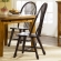 Sheaf Back Dining Chair in Rustic Black Finish (Set of 2)