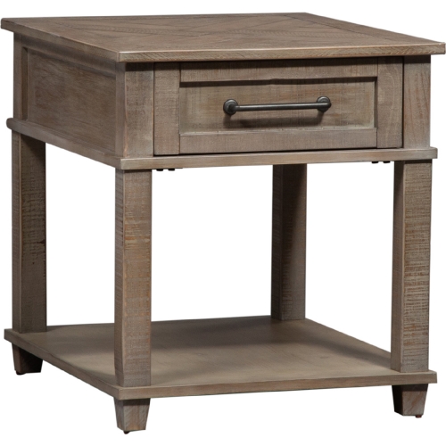 Parkland Falls End Table in Weathered Taupe