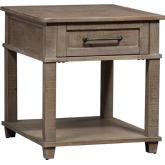 Parkland Falls End Table in Weathered Taupe