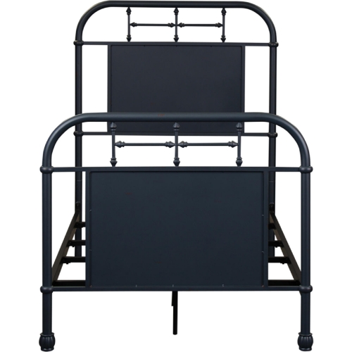 Vintage Series Twin Bed in Distressed Navy Blue Metal