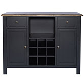 Carolina Crossing Server in Distressed Black and Brown Finish