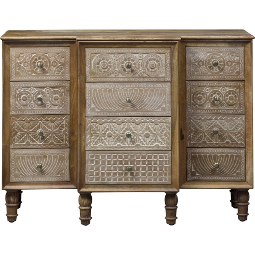 Montrose Accent Cabinet in Weathered Honey Finish