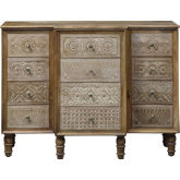 Montrose Accent Cabinet in Weathered Honey Finish