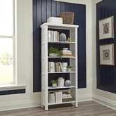 Trellis Lane Bookcase in Weathered White Finish
