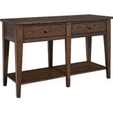 Lake House Sofa Table in Rustic Brown Oak
