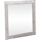 River Place Mirror in Distressed Riverstone White & Tobacco Brown Finish
