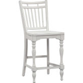 Magnolia Manor Spindle Counter Chair in Antique White (Set of 2)